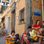 strumming musicians