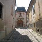 end of old jewish quarter in shadow